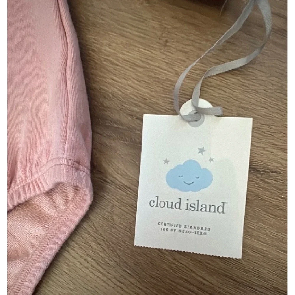 Cloud Island Pink Long Sleeve Bunny Patch Bodysuit NWT Baby Girls